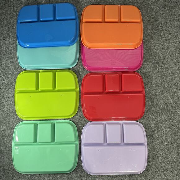 CAMPING Kids Children DISHES PICNIC SET - 8 PIECES OF TABLEWARE - Multicolor - Picture 2 of 5